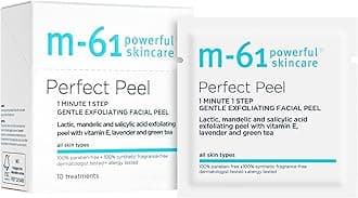 m-61 Perfect Peel | Gentle Exfoliating Facial Peel With Lactic, Mandelic, Salicylic Acid. For Sensitive Skin Or Lighter Daily Exfoliation. 1 Minute, 1 Step