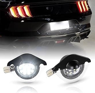 Gempro LED License Plate Light Assembly Rear bumper Tag Lamp for 1994-2004 Ford Mustang Pickup Truck 6000K White, 2PCS