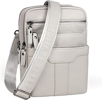 Ariscobull Leather Messenger Bag for Men, Small Leather Sling Shoulder Bag Messenger Pack for Men, Man Purse