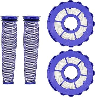 2 Pack Post-Motor Filters & 2 Pack Pre-Motor Filters Replacement Parts for Dyson DC40, Light/Slim Ball Animal, Multi Floor, Origin and Total Clean Vacuums, Compare to Part 923587-02 & 922676-01