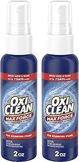 Max Force Laundry Stain Remover Spray, Newborn & Baby Essentials, Travel & On-The-Go Stain Treater, 2 fl oz, 2PK