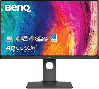 BenQ 27” 2K QHD Monitor, Commercial/Graphics Design, Video Editing (PD2705Q), 100% sRGB, HDR