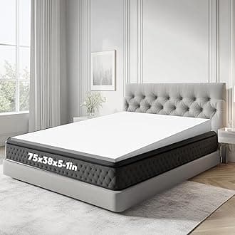 Mattress Wedge, 5 Inch Size Twin Incline Wedge for Acid Reflux Gerd, Neck and Back Pain, Snoring, Adjustable Elevator Under Mattress Topper Support for Bedroom