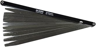 Dumdaar 12 inch long FEELER GAUGE Steel Master Feeler Gauge (Black) - 26 Blades 0.03 mm to 1 mm