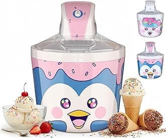 Fun Electric Ice Cream Maker Machine for Kids - Best Countertop Ice Cream Machine for Homemade Soft Serve, Sorbet, Gelato, Frozen Yogurt - Fun Small Personal Dessert Maker for Families, Easy to Clean