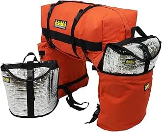 TrailMax Large Saddlebags for Trail Riding; Insulated Saddle Bags for HorsesWith Detachable Cantle Bag; Saddle Bag & Cantle Bag Set; Saddle Bags for Western & Endurance Saddles; Orange