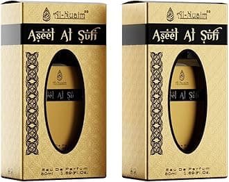 Al-Nuaim Aseel Al Sufi Eau De Parfum for Men & Women - Pack of 2 (50ml Each) | EDP Perfume | Long Lasting & Luxury Fragrance