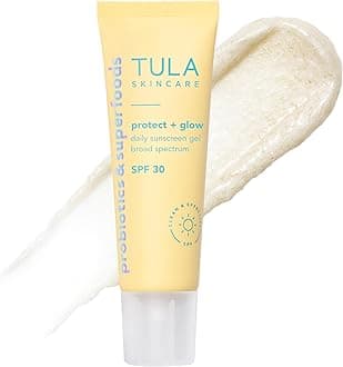 - TULA Skincare Protect + Glow Daily Sunscreen SPF 30, for Dullness & Sun Protection with Prebiotic Extracts & Probiotic Superblend, 1.7 FL OZ