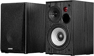R990BT Bluetooth Computer Speakers - 2.0 Active Bookshelf Speaker - Powered Studio Monitor for PC Smartphone Tablet - MDF Enclosure - 24W RMS (Pair)