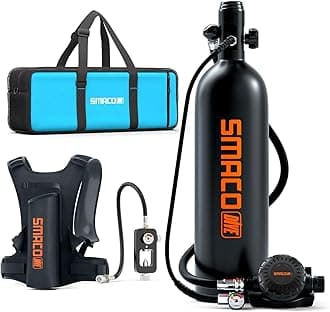 S700 Plus Mini Scuba Tank 1.9L Portable Diving Tank Reusable Pony Bottle for Underwater Exploration Lung Air Tank Kit Diving Cylinder for Emergency Rescue Boat Cleaning Backup Air Source