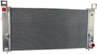 CU2423 34 Inch 3 Row Aluminum Radiator for 1999-2014 Cadillac Escalade, Chevy Sonora Tahoe Avalanche Cheyenne Suburban Silverado 1500 2500 3500, GMC Yukon XL,Hummer H2, Crossflow Radiators