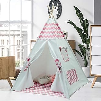 Kids Teepee Tent - Indoor Play Teepee for Girls - Pink Chevron