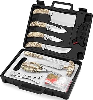 GVDV Hunting Knife Set - 15 Pieces Field Dressing Kit, Portable Deer Hunting ...