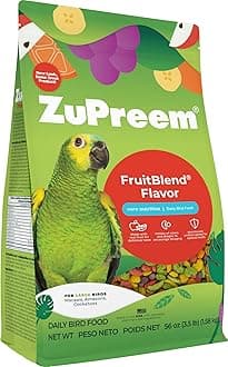 Zupreem Fruitblend Flavor Pellets Bird Food For Large Birds, 3.5 Lb Bag Powerful Made In The Usa, Naturally Flavored Amazons, Macaws, Cockatoos 84030, Pound (Pack Of 1)