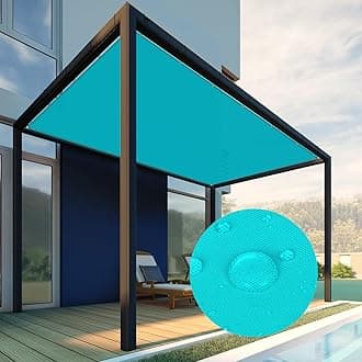 Patio Paradise 3' x 11' Waterproof Sun Shade Sail Rectangle Shade Cloth with Grommets, 260 GSM Patio Canopy Awning 95% UV Block for Backyard Deck Pergola Replacement Cover, Turquoise, Customized