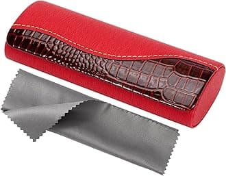 Vemiss Hard Glasses Case Lightweight Portable for Women Men, Red (P-red), M