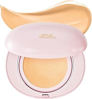 milktouch Cushion Foundation, 24H Flawless Skin, Radiant Shine, No Oxidation, Long-Lasting, Non-Creasing, 60% Hydrating Skincare Infused Korean Foundation (24W Honey)