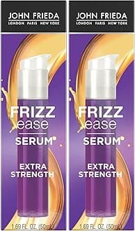 Frizz Ease Extra Strength Hair Serum, Instantly Smooths for Healthy, Hydrated, Frizz-Free Hair, for Thick and Coarse Hair, with Argan + Coconut Oil for Heat Protection, 1.69 Oz, Pack of 2