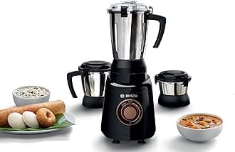 TrueMixx Bold Mixer Grinder MGM4334BIN 600 Watt, 3 Jars (Black)