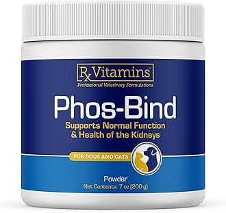 Phos-Bind - Kidney Support Supplement Powder - Phosphate Binder for Cats & Dogs for Kidney Health - Supports Normal Kidney Cleanse and Essential Kidney Care - 200g