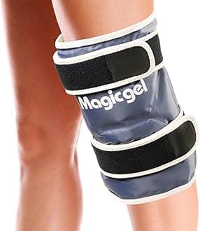 Magic Gel Ice Pack for Knees - Reusable Cold Wrap for Injuries - Soft Flexible Cooling for Icing Knee, Elbow, Calf, Wrist - Adjustable Wraparound Straps
