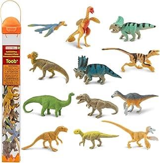 Safari Feathered Dinos, Red,yellow, Small