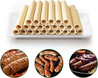 HALAL Sausage Casing, Grade A Edible Drying Collagen Sausage Casings for Flavorous Homemade Sausages 14m/46ft,Diameter 20mm/ 3/4'', 1 Roll