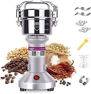 150g Grain Mill, 304 Stainless Steel Spice Grinder, 1500W High-speed Commercial Flour Mill, Superfine Flour Mill Grinder for Home, Grain Mill for Flour