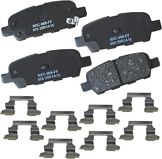 Premium SBC905 Ceramic Rear Brake Pads for Select Models INFINITI FX35,FX37,FX45,G35,M35,M37,M45,M56,Nissan 350Z,Altima,Juke,LEAF,Maxima,Murano,Qashqai,Quest,Rogue Sport,X-Trail,Renault Koleos
