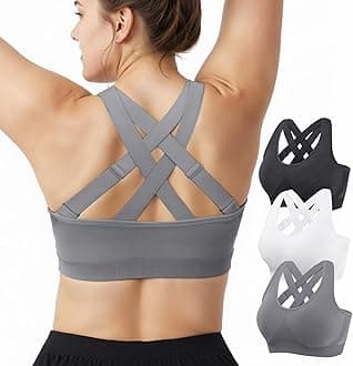 FITTIN Adjustable Sports Bras for Women: High Support Impact Padded Full Coverage Bra for Workout Gym - for C-DDD Large Bust