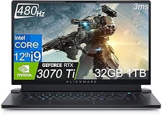 Alienware x17 R2 17.3" 480Hz FHD (Intel 12th Gen Core i9-12900H, 32GB DDR5 RAM, 1TB SSD, NVIDIA GeForce RTX 3070 Ti 8GB) RGB Backlit Gaming Laptop, WiFi 6E, Thunderbolt 4, HD Webcam, Win 11 Home