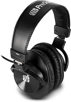 PreSonus HD5 Professional Monitoring Headphones —Wired, Closed-Back, Over-Ear Studio Recording Headphones for Professional Mixing and Monitoring
