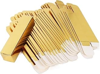 COSIDEA 50 PCS Gold Pink Lip Gloss Boxes W27 xW27 xH115mm /1.06 * 1.06 * 4.53 inch, Cosmetic Perfume/Mascara Box Packaging for Small Business Wholesale, small Kraft Paper Box