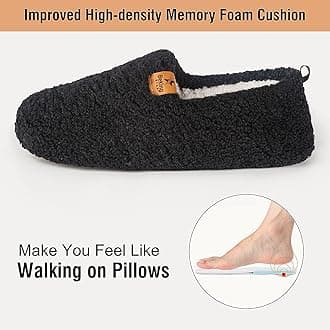 Women Cozy Faux Curly Fur House Memory foam Slippers Ladies Fuzzy Closed Back Indoor Bedroom Shoes