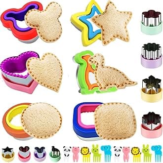 Uncrustables Maker, 24 Piece Sandwich Cutter and Sealer Set, Sandwich Cutters for Kids, Uncrustable Sandwich Cutter, Decruster Sandwich Maker, Bread Cutter for Kids