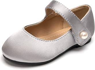 FUNKYMONKEY Toddler/Little Girl Mary Jane Dress Shoes Casual Slip on Ballet Flat