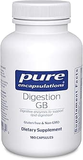 Pure Encapsulations Digestion GB - Digestive Enzyme Supplement - for Gallbladder Support & Gut Health* - with Bile Salts & Digestive Enzymes Blend - Gluten Free & Non-GMO - 180 Capsules