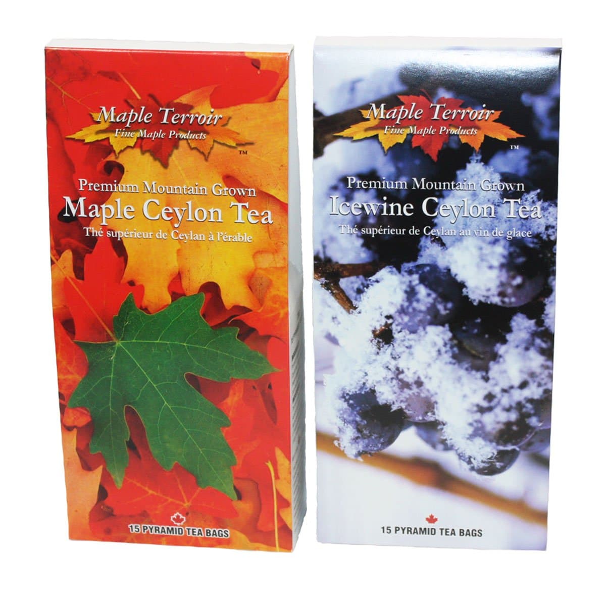 Cheena Canada souvenir maple tea 2 boxes &-out ice wine tea 2 boxes tea set