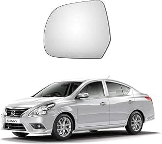 CARIZO® Rear View Mirror Glass (Left/Passenger Side) Compatible with Nissan Sunny (2011-2018)
