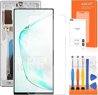 INCELL for Samsung Galaxy Note 10 Plus Screen Replacement for Samsung Note 10 Plus LCD Display SM-N975F SM-N975U LCD Digitizer Touch Assembly Silver with Frame(No Fingerprint)