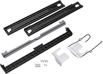 Bespoke Front Load Washer Dryer Stacking and MultiControl Combo Kit, Includes Gap Cover to Fill Space Between Laundry Machines, All Parts Included, SKK-9MCV, Brushed Black