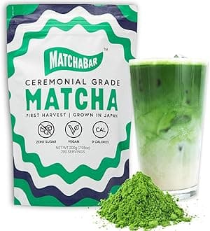 Matchabar Matcha Powder (200g) - Ceremonial Grade Authentic Japanese Matcha Green Tea Powder - Matcha Green Tea Powder Harvested in Japan - Matcha Tea Powder Latte - Zero Sugar, Vegan & 0 Calories