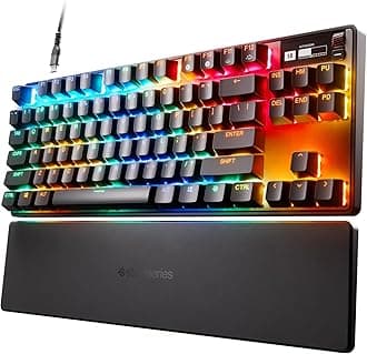 SteelSeries 64856 Gaming Keyboard, Tenkeyless, Wired, English Layout, OmniPoint Switches, Equipped with Organic EL Display, Rapid Trigger, Apex Pro TKL (2023) US, Black