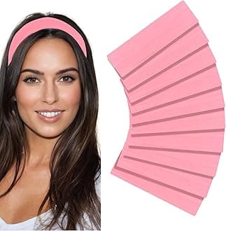 Styla Hair 10 Pack Stretch Headbands Non-Slip Head Wraps Great for Sports, Yoga, Pilates, Running, Gym, Workouts, Baseball, Casual Wear, Gifts & more! Pink