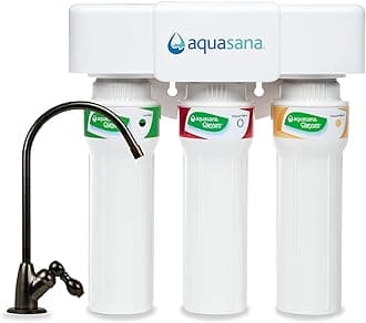 Under Sink Water Filter System - Reduces PFAS, Lead, & Chlorine in Drinking Water - Under Counter Claryum Filtration for Kitchen - 3-Stage Max Flow - Oil-Rubbed Bronze Faucet - AQ-5300+.62