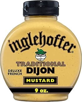 Inglehoffer Traditional Dijon Mustard 9oz, Classic French-Style Mustard with White Wine