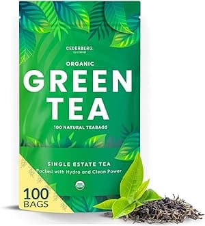 Organic Green Tea — 100 Tea Bags| Organic Tea From Single Origin | Eco-Friendly Tea Bags | Non-GMO Tea With Zero Sugar | Cederberg Tea Company