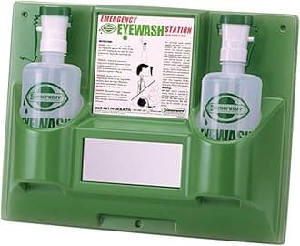 SP Scienceware Bel-Art F24868-0000 Emergency Eye Wash Safety Station; 2 Bottles, 1000ml (x2)