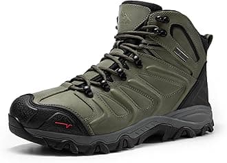 NORTIV 8 Men's Ankle High Waterproof Hiking Boots Outdoor Lightweight Shoes Trekking Trails Armadillo