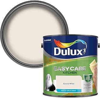 Dulux Easycare Kitchen Matt Emulsion Paint For Walls And Ceilings - Almond White 2.5 Litres